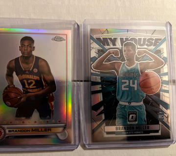 23/24 Brandon miller rc 2 card lot of silver parallel rcs