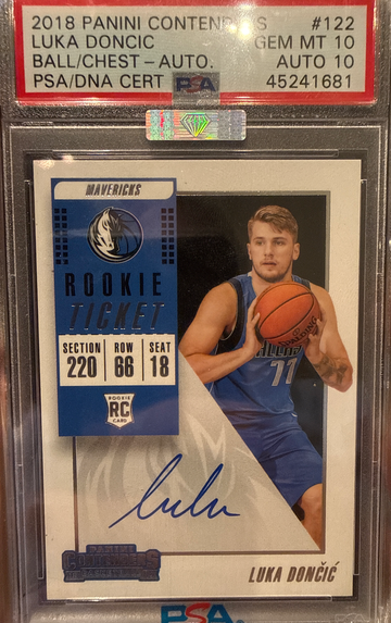 2018 Panini Contenders Luka Doncic PSA 10/10