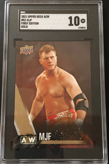 2021 Upper Deck AEW MJF First Edition Gold Card SGC 10