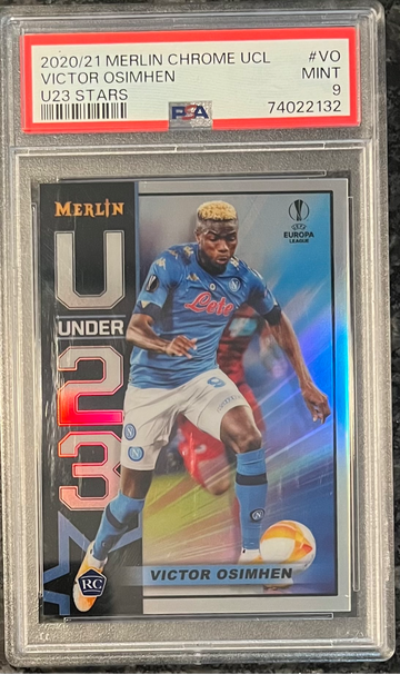 2020-21 Topps UEFA Chrome Victor Osimhen U23 PSA 9