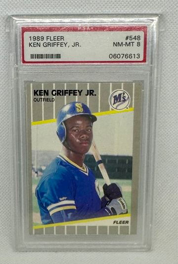 1989 Fleer #548 Ken Griffey Jr. Rookie PSA 8