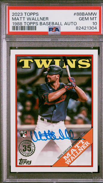 2023 Topps Matt Wallner 88’ Rookie Auto PSA 10