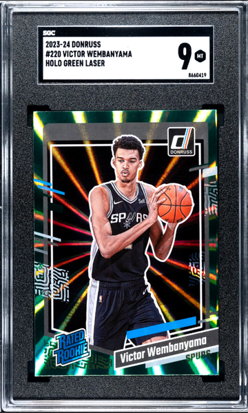 2023-24 Donruss Victor Wembanyama Holo Green Laser
