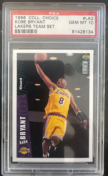 Kobe Bryant Rookie Card PSA 10 Gem Mt Collector’s Choice Lakers Team Set #LA2