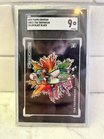 2020 Panini Obsidian Tua Tagovailoa Color Blast SGC 9