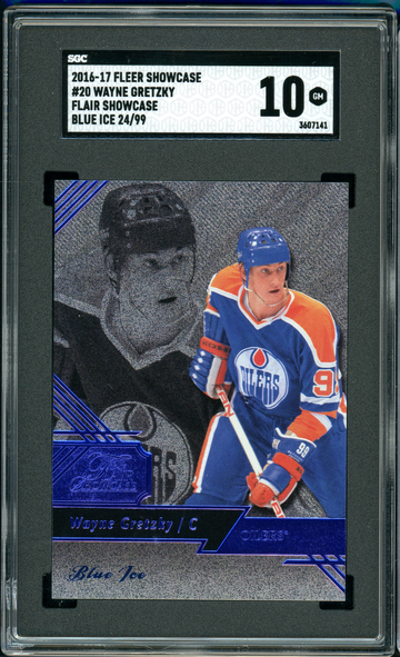 2016-17 Fleer Showcase Flair Wayne Gretzky #20 Blue Ice /99 SGC 10