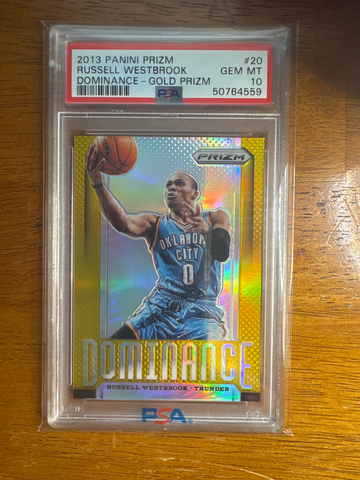 Russell Westbrook 2013 Prizm Dominance Gold Prizm 10 / 10