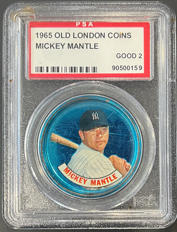 1965 Old London Coins #NNO Mickey Mantle PSA 2 Yankees
