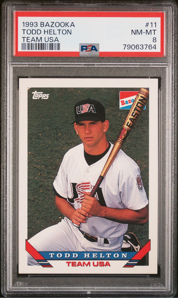 1993 Topps Team USA Bazooka #11 Todd Helton PSA 8