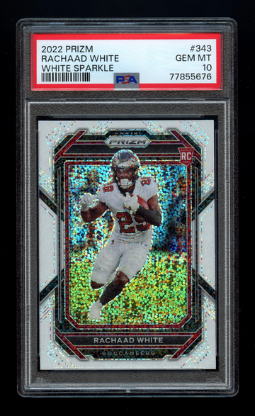 Rachaad White 2022 White Sparkle Prizm RC SSP