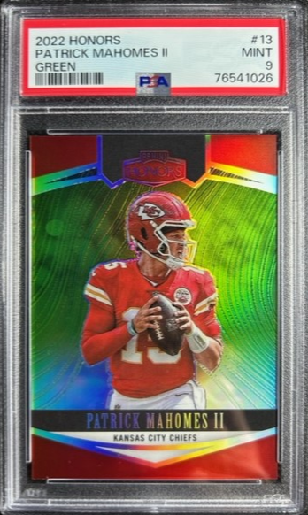 2022 Panini Honors Green #13 Patrick Mahomes II PSA 9 MINT /25 SSP KC CHIEFS