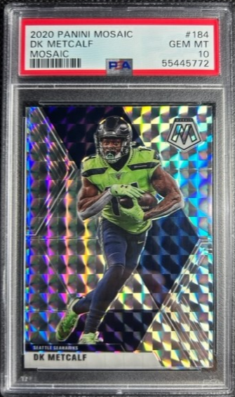 2020 Panini Mosaic #184 DK Metcalf Silver Prizm Mosaic PSA 10 Gem Mint Seahawks