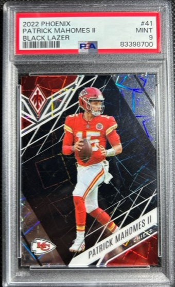 2022 Panini Phoenix Black Lazer /10 SSP Patrick Mahomes II PSA 9 MINT KC Chiefs