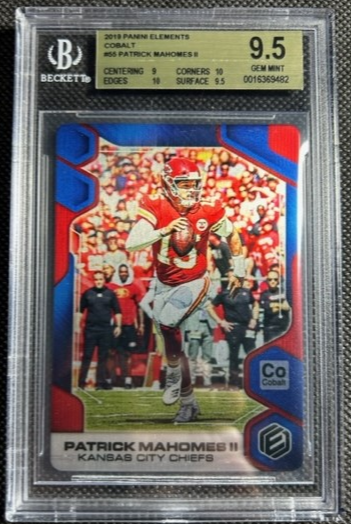 2019 Elements Patrick Mahomes II Cobalt /10 SSP BGS 9.5 Gem Mint Chiefs