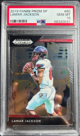 2019 Panini Prizm Draft Picks Lamar Jackson PSA 10 Gem Mint Rare Pop 12