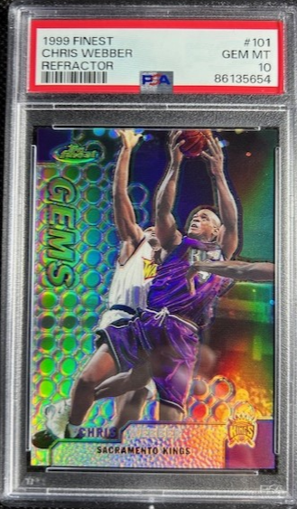 1999 Topps Finest Refractor #101 Chris Webber PSA 10 Gem Mint Sacramento Kings