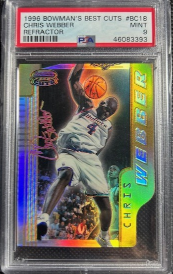 1996-97 Bowman's Best Cuts Refractor Chris Webber #BC18 PSA 9 MINT Bullets HOF  POP 2