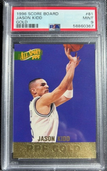 1996 Score Board All Sport PPF GOLD Jason Kidd #81 HOF PSA 9 MINT Pop 1