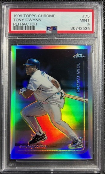 1999 Topps Chrome Refractor Tony Gwynn #75 HOF Padres Mint PSA 9 POP 4 New Slab