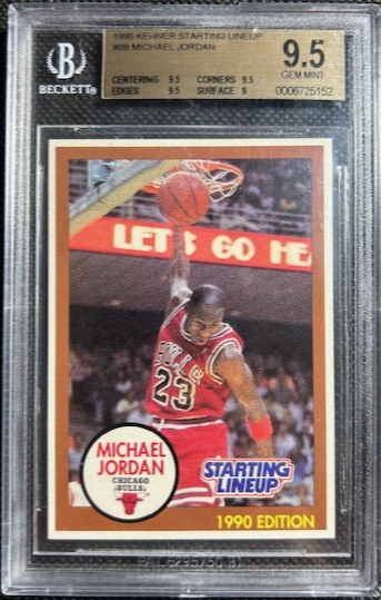1990 Kenner Starting Lineup SLU Michael Jordan #8B BGS 9.5 Gem MINT Chicago Bulls MVP GOAT