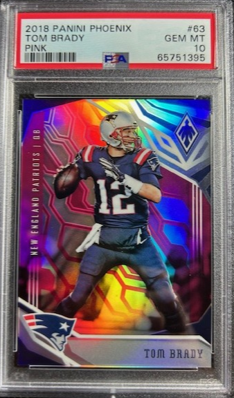 2018 Panini Phoenix Pink /199 #63 Tom Brady New England Patriots PSA 10 Gem Mint