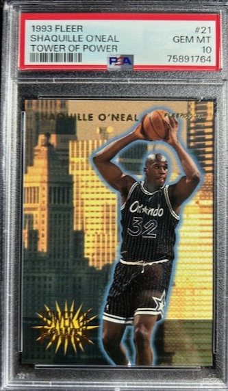 1993-94 Fleer Shaquille O'Neal Tower of Power Insert #21 PSA 10 GEM MINT RARE
