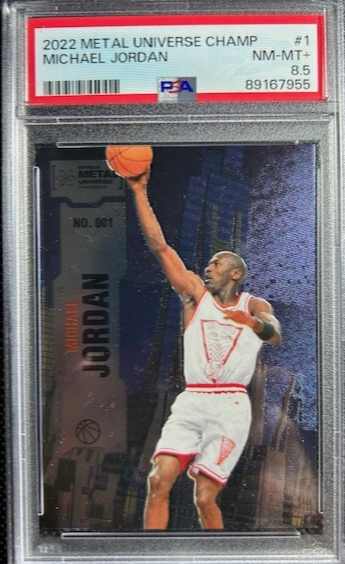 2022 Skybox Metal Universe Champions Michael Jordan PSA 8.5 NM-Mint+ #1 Bulls