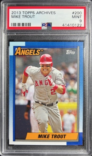 2013 Topps Archives 200 Mike Trout PSA 9 Mint Los Angeles Angels