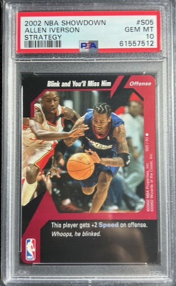 2002 NBA Showdown Allen Iverson Blink And You'll Miss Him PSA 10 GEM MINT 76ers