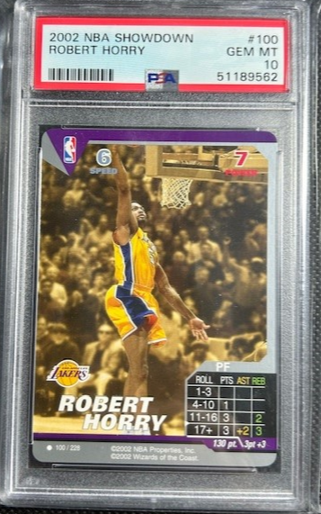 2002 NBA Showdown Robert Horry #100 PSA 10 GEM MINT Los Angeles Lakers Pop 1