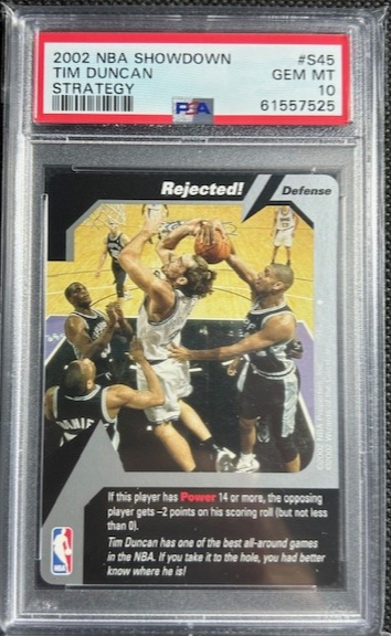2002-03 NBA Showdown Strategy #S45 Rejected! Tim Duncan PSA 10 GEM MINT Pop 1