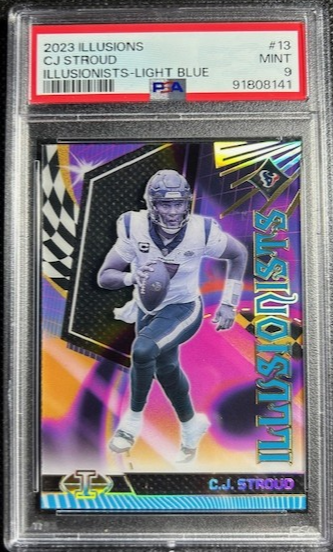 2023 CJ STROUD /299 Panini Illusions ILLUSIONISTS Light Blue Rookie RC PSA 9 MNT