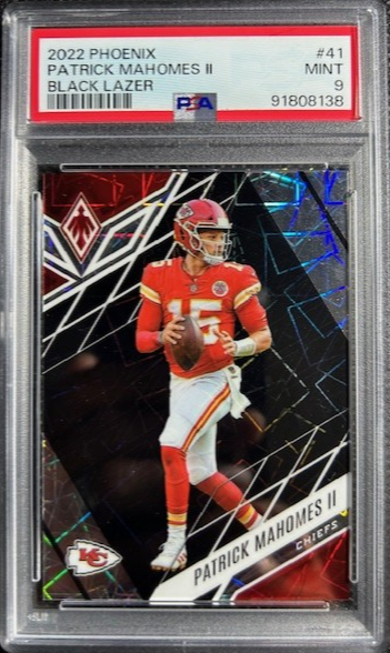 2022 Panini Phoenix Black Lazer /10 SSP Patrick Mahomes II PSA 9 MINT KC Chiefs