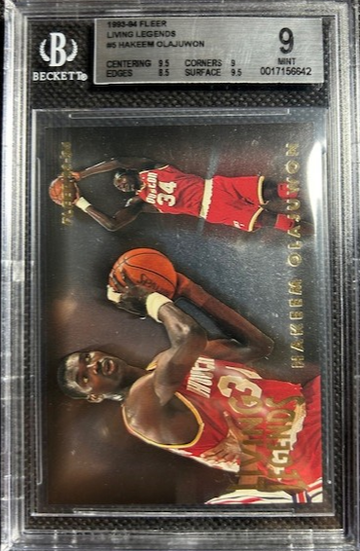 1993 Fleer Living Legends #5 Hakeem Olajuwon BGS 9 Mint Rare SP