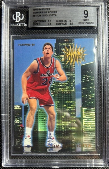 1993-94 Fleer Tower of Power Tom Gugliotta #9 of 30 BGS 9 MINT Low Pop