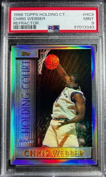 1996 Chris Webber Topps Holding Court REFRACTOR #HC9 PSA 9 MINT Bullets HOF