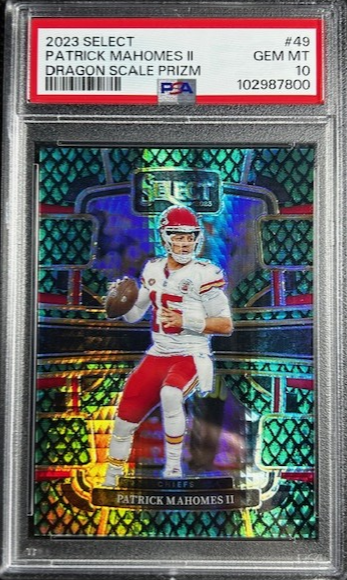 2024 PANINI SELECT PATRICK MAHOMES II DRAGON SCALE PRIZM /70 CHIEFS PSA 10 GEM