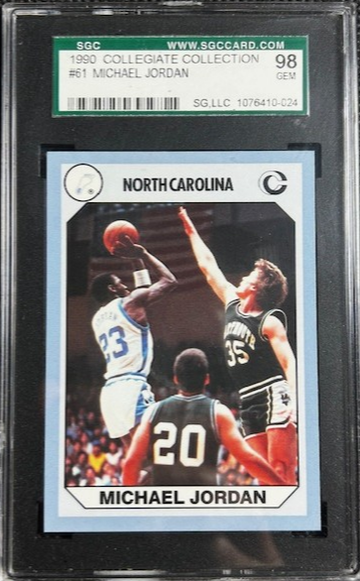 1989 North Carolina Collegiate Collection Michael Jordan #61 SGC 10 Gem Mint