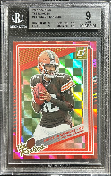 2025 Panini Donruss - Shedeur Sanders The Rookies RC #5 BGS 9 MINT Browns
