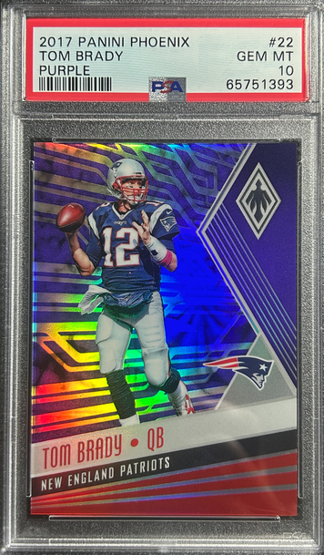 2017 Panini Phoenix TOM BRADY Patriots Purple /149 SP #22 PSA 10 Gem Mint