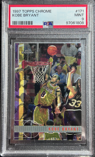 1997 Topps Chrome Kobe Bryant #171 PSA 9 MINT Los Angeles Lakers HOF
