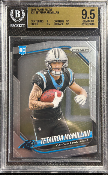 2025 Prizm Tetairoa McMillan RC BGS 9.5 Gem Mint #311 Panthers Rookie