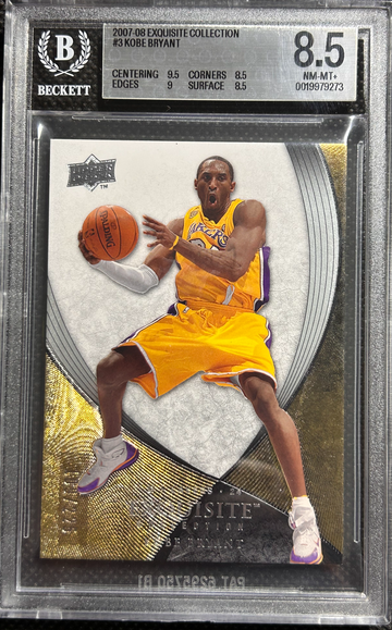 2007-08 Upper Deck Exquisite Collection #3 Kobe Bryant Base Card #/225 BGS 8.5