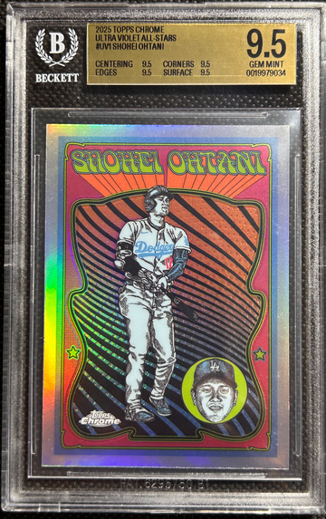SHOHEI OHTANI #UV-1 2025 TOPPS CHROME ULTRA VIOLET ALL-STARS BGS 9.5 TRUE GEM MT