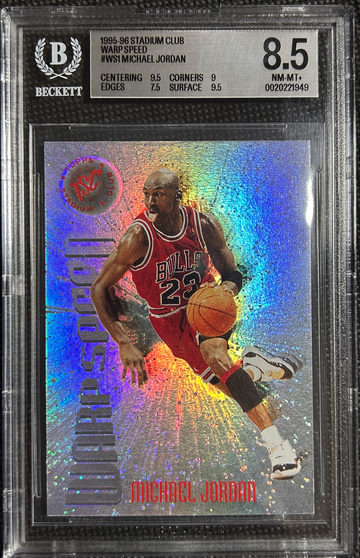 1995-96 Topps Stadium Club Michael Jordan #WS1 Warp Speed Bulls BGS 8.5 NM-MINT+