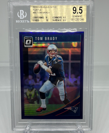 2018 Donruss Optic Purple Tom Brady BGS 9.5