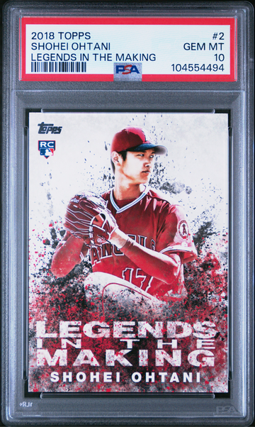 2018 Topps Shohei Ohtani #2 Legends in the Making PSA 10 Rookie Card RC