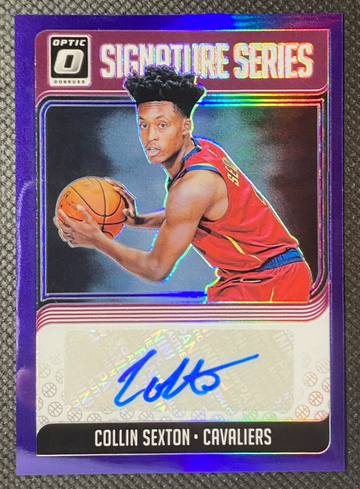 2018-19 Donruss Optic Collin Sexton Signature Series Purple Holo RC Auto #SG-CSX