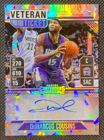 2024-25 Panini Silhouette - DeMarcus Cousins Contenders Cracked Ice SSP Auto /25