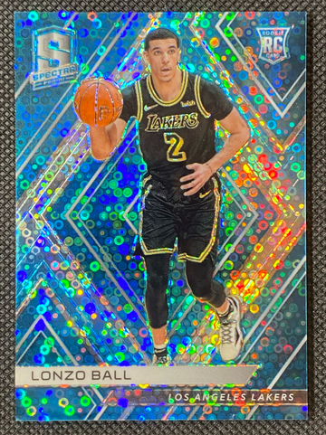 2017-18 Panini Spectra Basketball - #19 Lonzo Ball Neon Blue Prizm RC /99